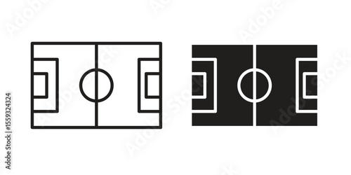 Football field icon pack. Flat Vector Icon Design Element.