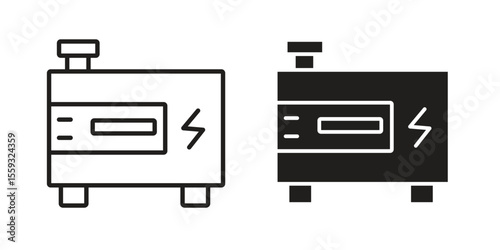 Generator icon pack. Flat Vector Icon Design Element.