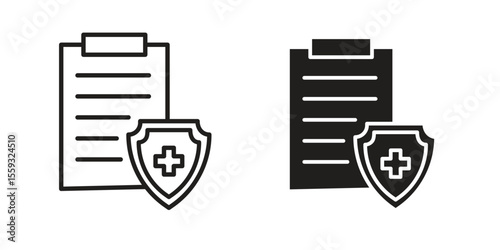 Health insurance icon pack. Flat Vector Icon Design Element.