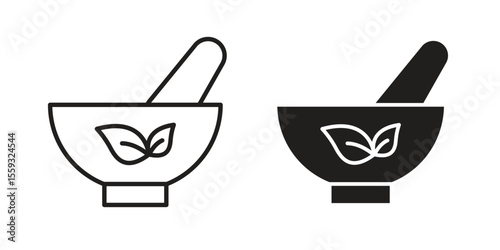 Herbal medicine icon pack. Flat Vector Icon Design Element.