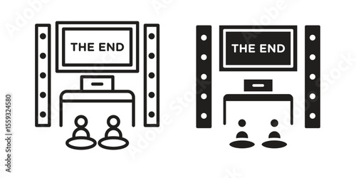 Home cinema icon pack. Flat Vector Icon Design Element.