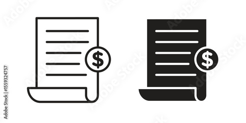 Invoice icon pack. Flat Vector Icon Design Element.
