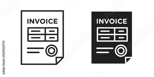 Invoice icon vector, Symbol, logo illustrations