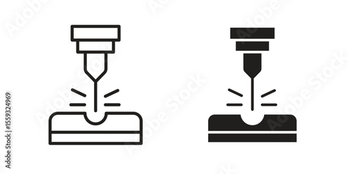 Laser machine icon vector, Symbol, logo illustrations