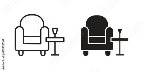 Lounge icon pack. Flat Vector Icon Design Element.