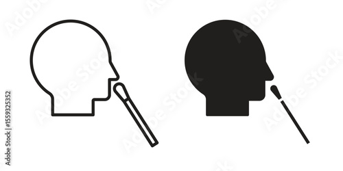 Nasal swab icon pack. Flat Vector Icon Design Element.