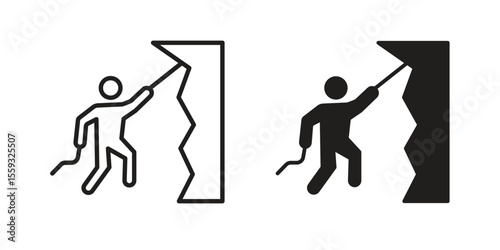 People Climbing icon pack. Flat Vector Icon Design Element.