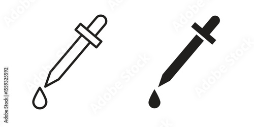 Pipette icon pack. Flat Vector Icon Design Element.