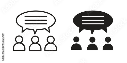 Public opinion icon pack. Flat Vector Icon Design Element.