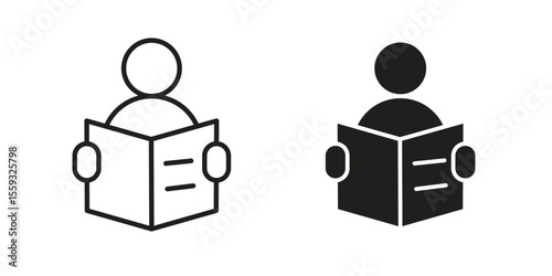 Reading icon pack. Flat Vector Icon Design Element.