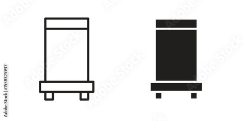 Roll up banners icon pack. Flat Vector Icon Design Element.