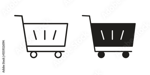 Shopping cart icon vector, Symbol, logo illustrations
