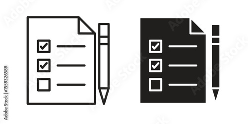 Survey icon pack. Flat Vector Icon Design Element.