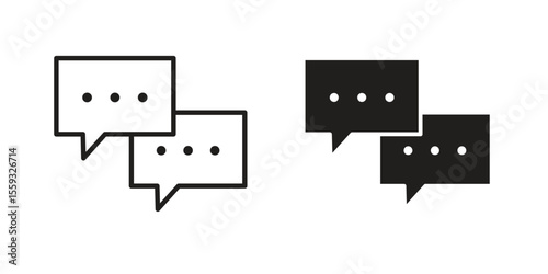 Text chat icon pack. Flat Vector Icon Design Element.