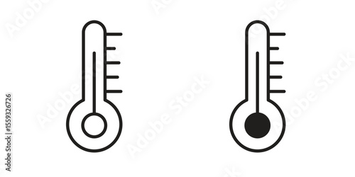 Thermometer icon pack. Flat Vector Icon Design Element.