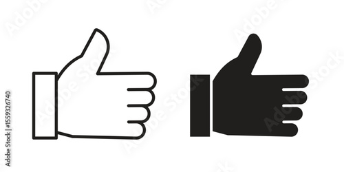 Thumb up icon pack. Flat Vector Icon Design Element.