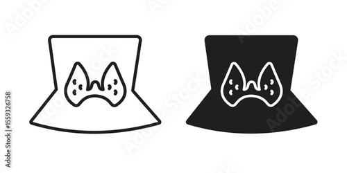 Thyroid icon pack. Flat Vector Icon Design Element.