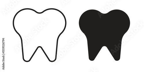 Tooth icon pack. Flat Vector Icon Design Element.