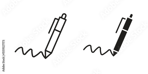 Write icon pack. Flat Vector Icon Design Element.