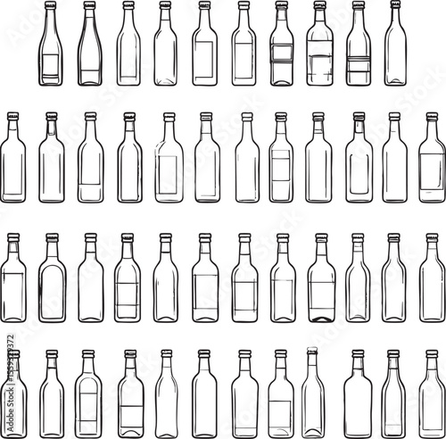wine bottle and glass