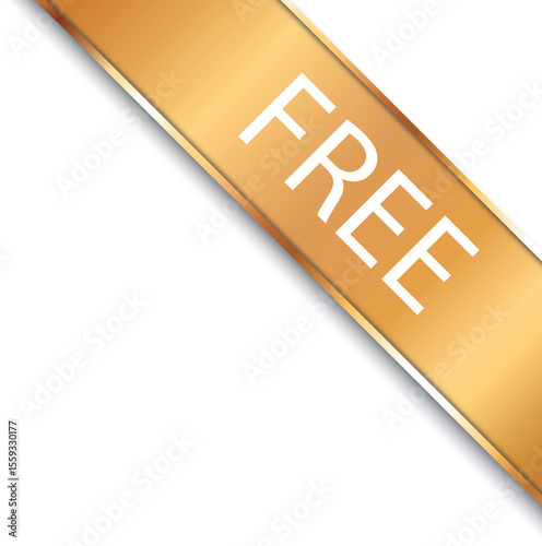 FREE – vector gold corner banner