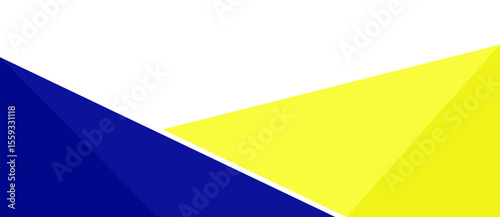 Blue Yellow Header Footer Banner. Business Frame Border Abstract Transparent. Vector Design