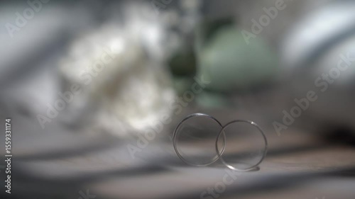 two wedding rings in smoke