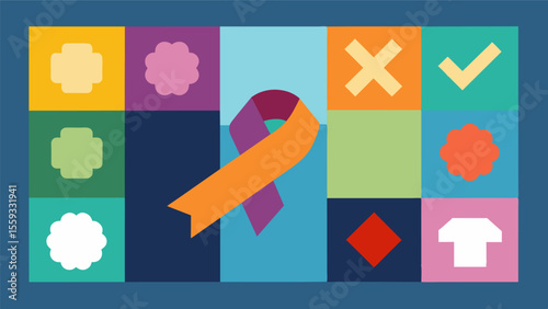 Memory Loss Mosaic With fabrics representing different colors and textures this quilt represents the pieces of a persons memory that have been lost due to a condition such as. Vector illustration