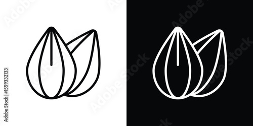 Almond icon vector, Symbol, logo illustrations