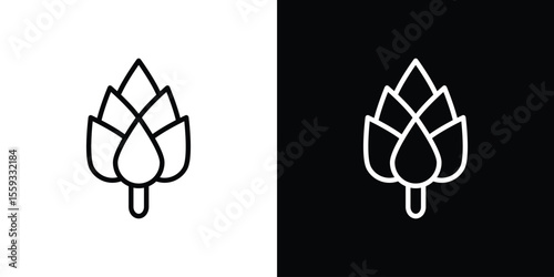 Artichoke icon in trendy stroke thin linear style.