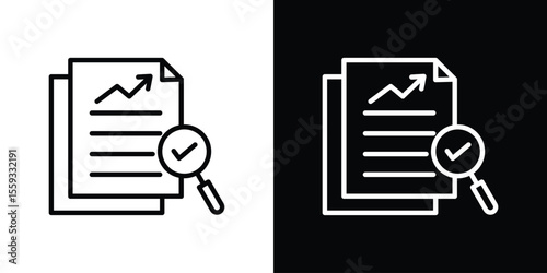 Auditors icon in trendy stroke thin linear style.