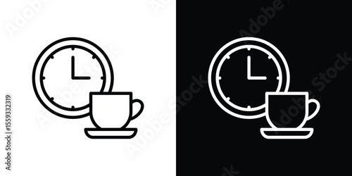 Break icon in trendy stroke thin linear style.