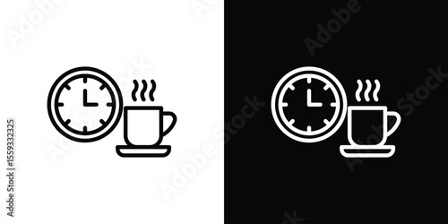 Break icon in trendy stroke thin linear style.