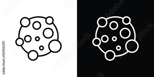 Cancer icon in trendy stroke thin linear style.