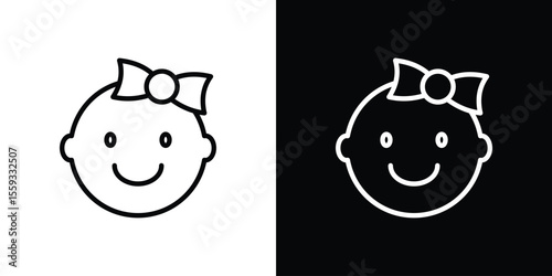 Child face icon vector, Symbol, logo illustrations