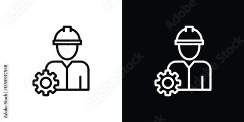 Civil Engineer icon in trendy stroke thin linear style.