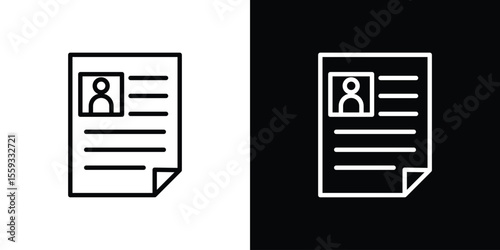Criminal record icon in trendy stroke thin linear style.