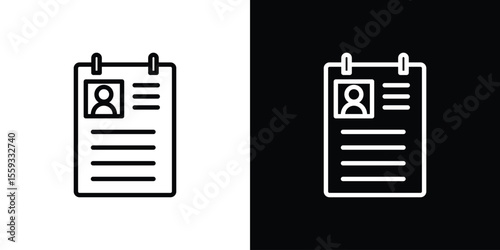 Curriculum icon in trendy stroke thin linear style.