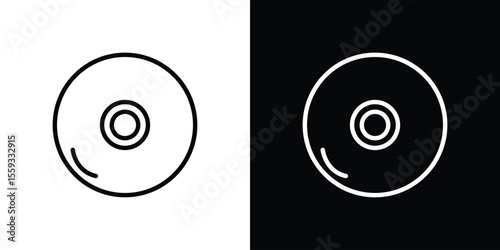 DVD icon in trendy stroke thin linear style.