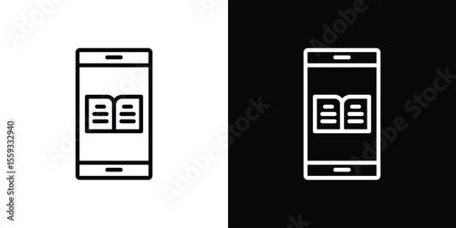 Ebook icon vector, Symbol, logo illustrations