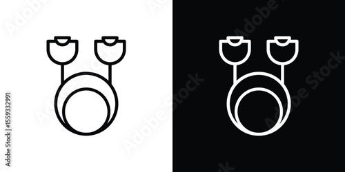 Exercise bands icon in trendy stroke thin linear style.