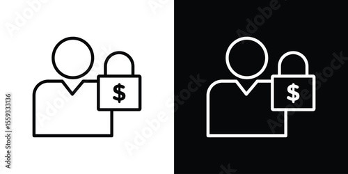 Guarantor icon in trendy stroke thin linear style.