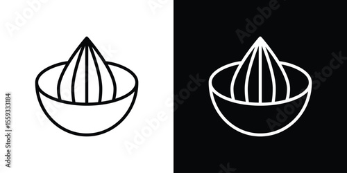 Hand Juicer icon in trendy stroke thin linear style.