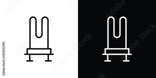 Heating element icon in trendy stroke thin linear style.