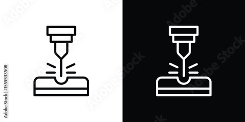 Laser machine icon vector, Symbol, logo illustrations