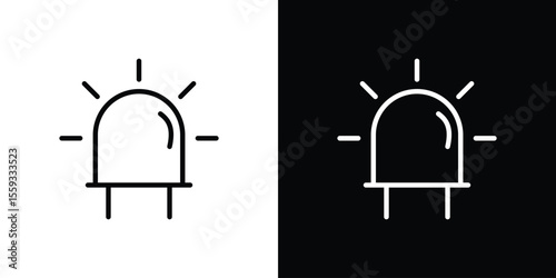 LED icon in trendy stroke thin linear style.