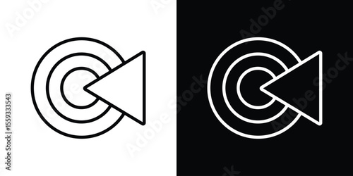 Livestream icon in trendy stroke thin linear style.