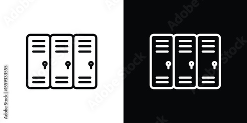 Locker icon in trendy stroke thin linear style.