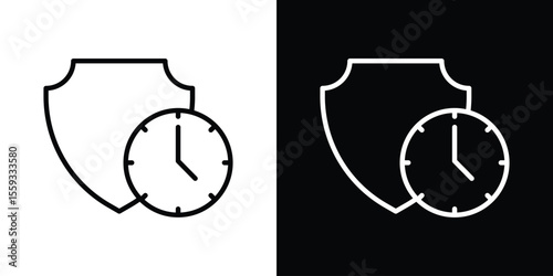 Long term icon in trendy stroke thin linear style.