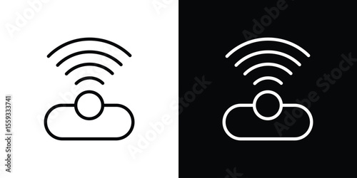 Motion sensor icon in trendy stroke thin linear style.